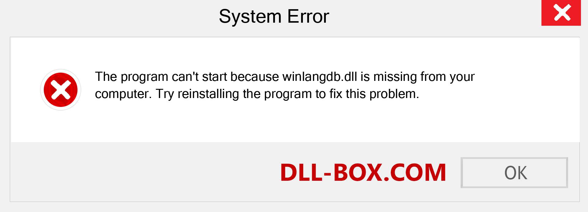  winlangdb.dll file is missing?. Download for Windows 7, 8, 10 - Fix  winlangdb dll Missing Error on Windows, photos, images